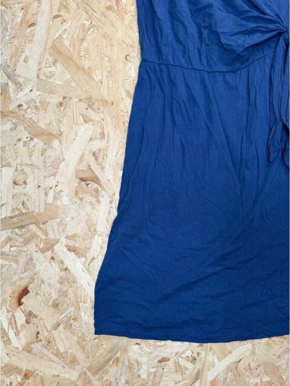 Polo Ralph Lauren Womens Dress S Blue Cotton Short Sleeve Tie Waist Knit Casual
